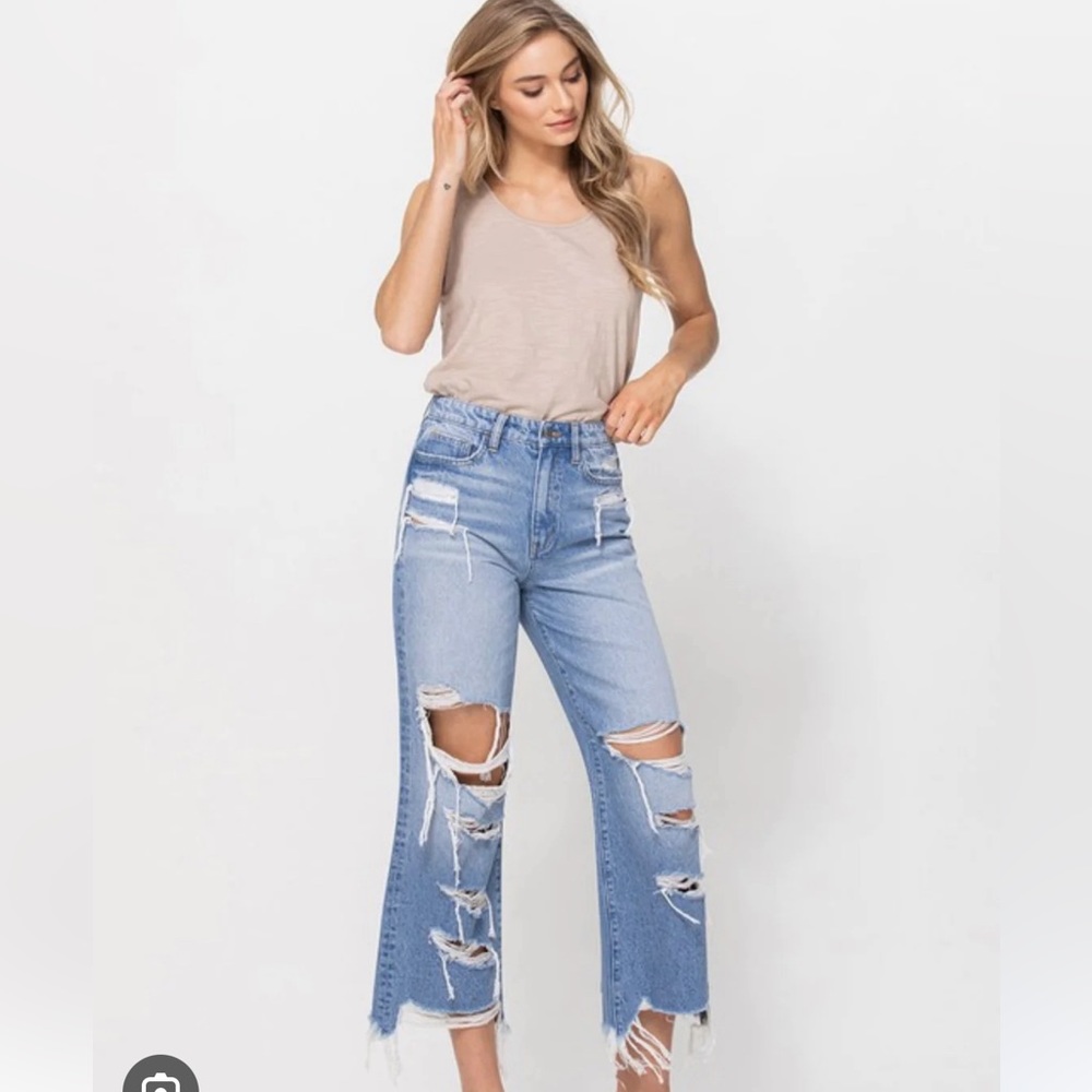 Flying Monkey NWT distressed cropped denim